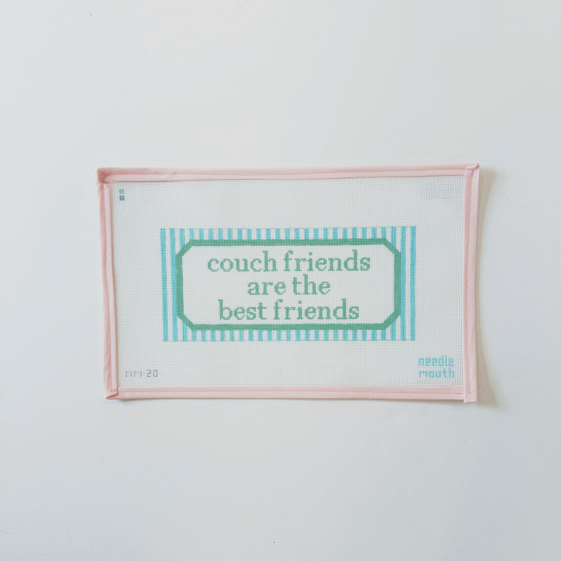 blue couch friends are the best friendsNeedle MouthCanvasThe Red Thread Atelier