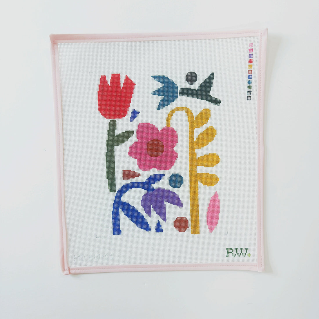 2D color block flowersMopsey DesignsCanvasThe Red Thread Atelier
