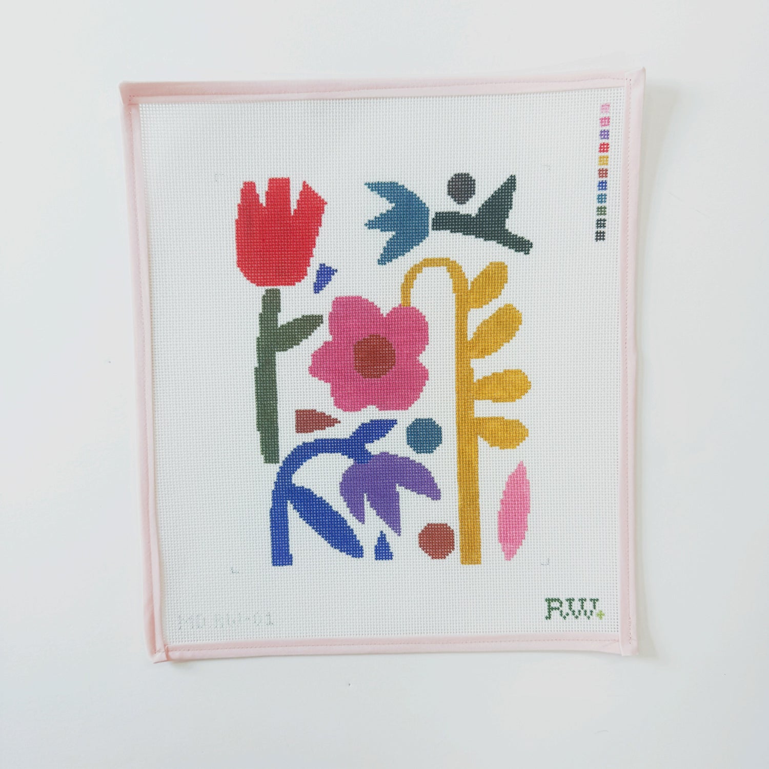 2D color block flowersMopsey DesignsCanvasThe Red Thread Atelier