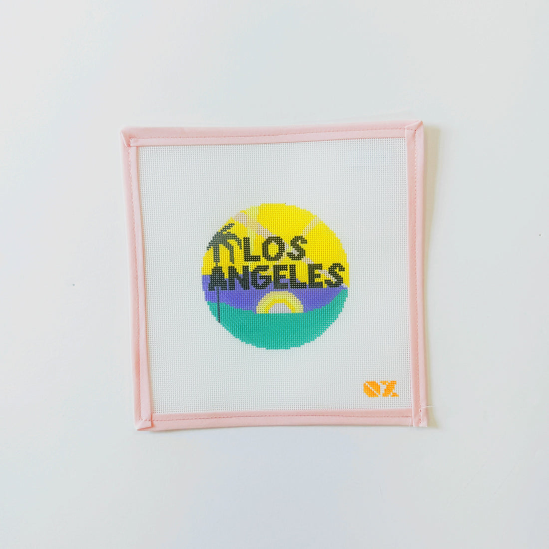 Los Angeles Retro Travel OrnamentOz NeedleCanvasThe Red Thread Atelier