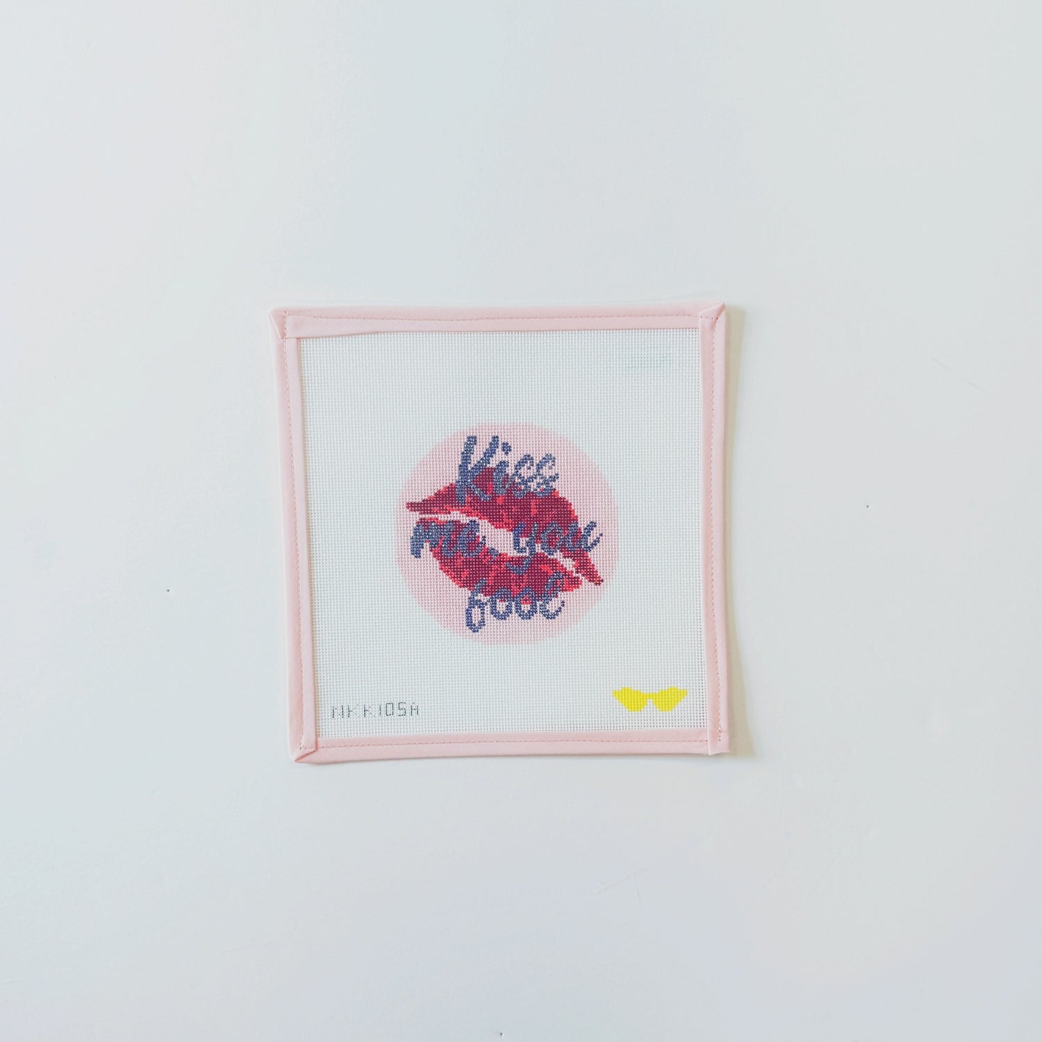 Kiss me you foolAudra NeedlepointCanvasThe Red Thread Atelier