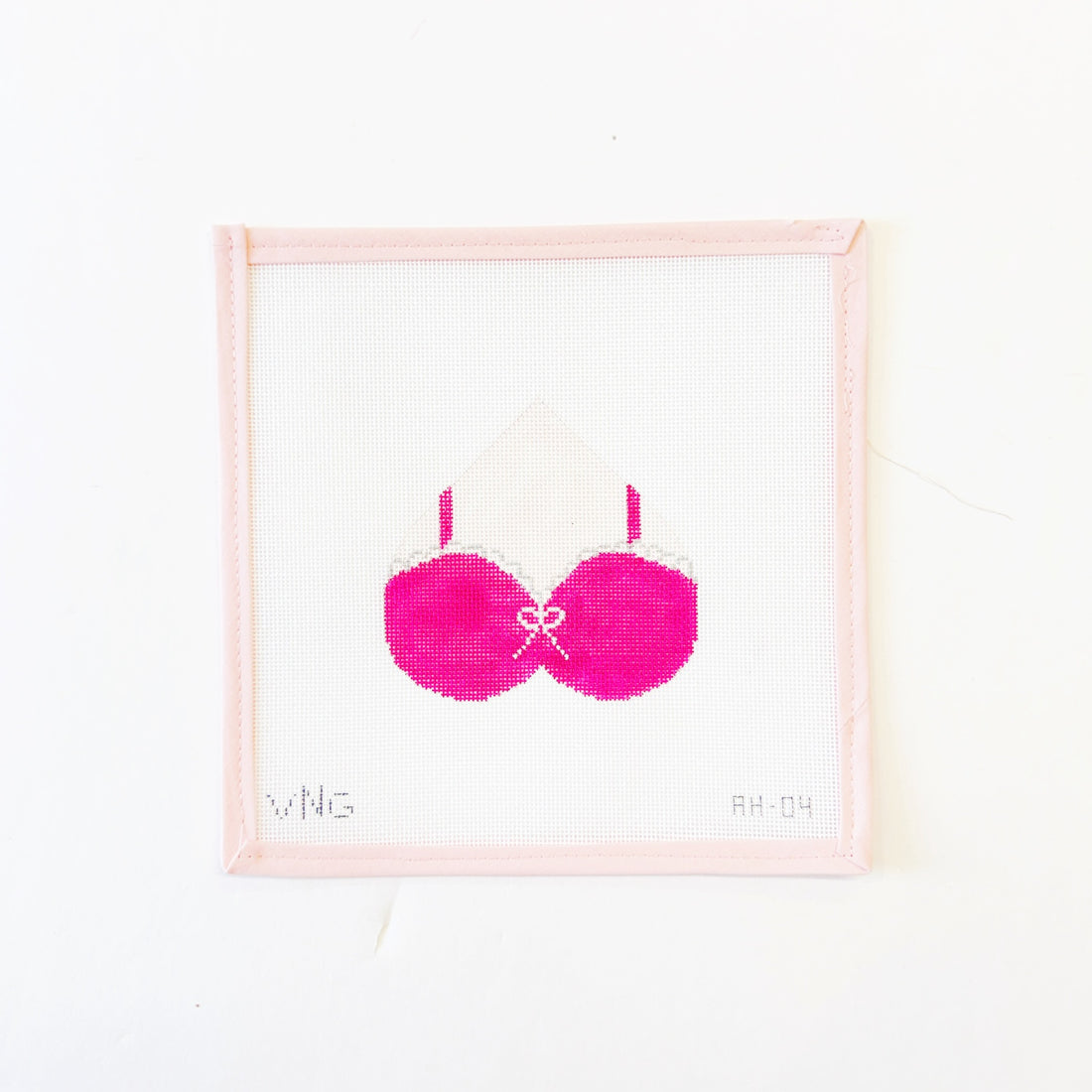 Breast Cancer Awareness Heartenriched designsCanvasThe Red Thread Atelier