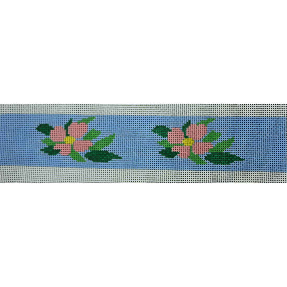 KKF01A (Pink Dogwood on Blue Key Fob  8.125 x 1.5)