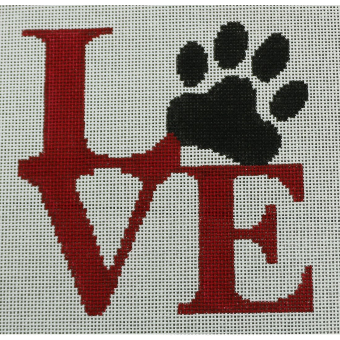 KKO106 (Love Paw - Red  4.75 x 5)