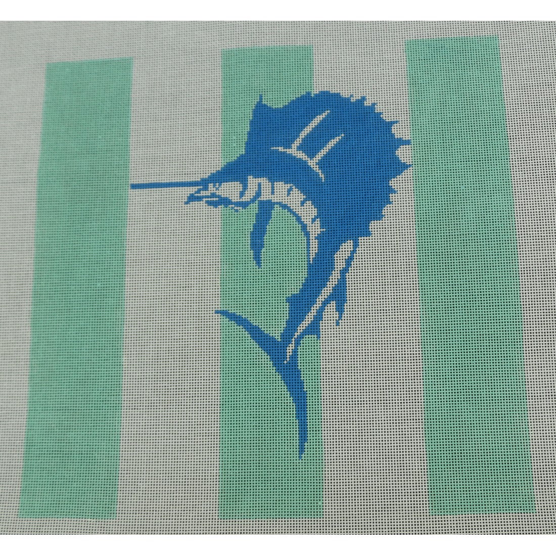 KKP144 (Sailfish on Mint Stripes)