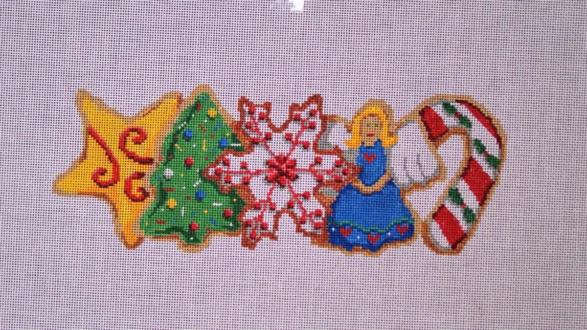 LL-C-1225 Christmas Cookies RowLaura Love DesignsCanvasThe Red Thread Atelier