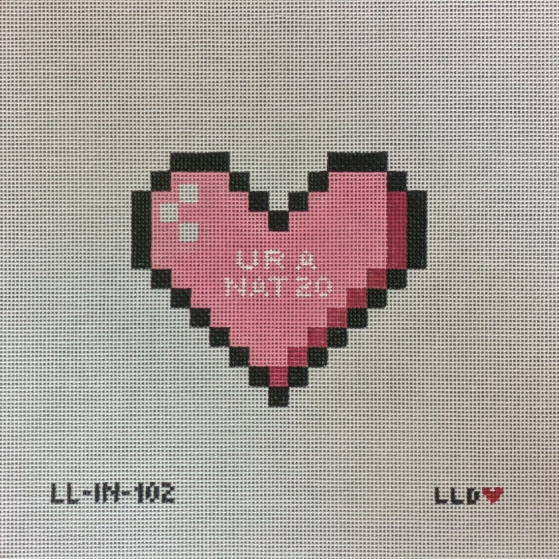 LL-IN-101 UR a Nat 20 HeartLaura Love DesignsCanvasThe Red Thread Atelier