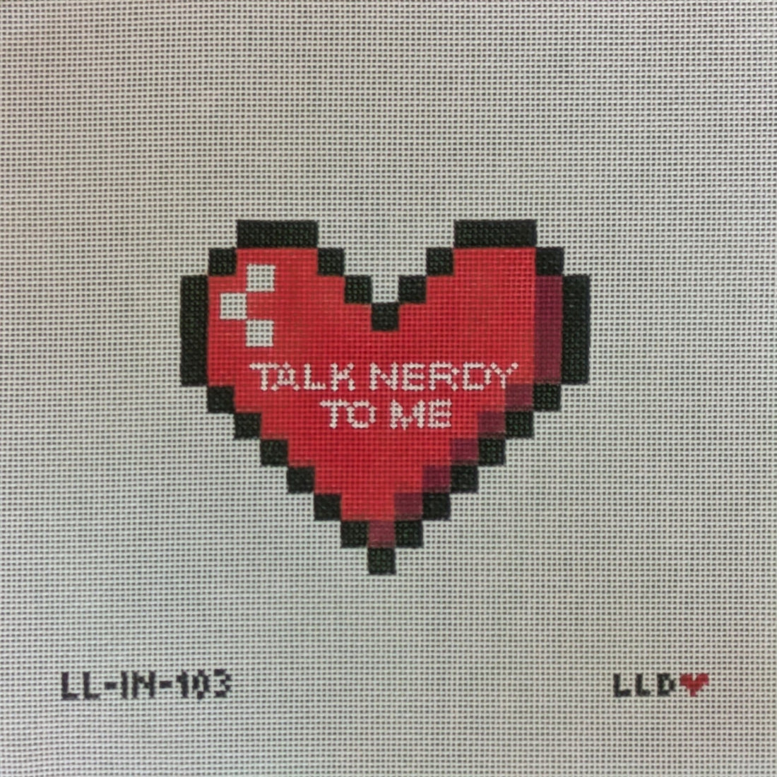 LL-IN-103 Talk Nerdy 2 Me HeartLaura Love DesignsCanvasThe Red Thread Atelier
