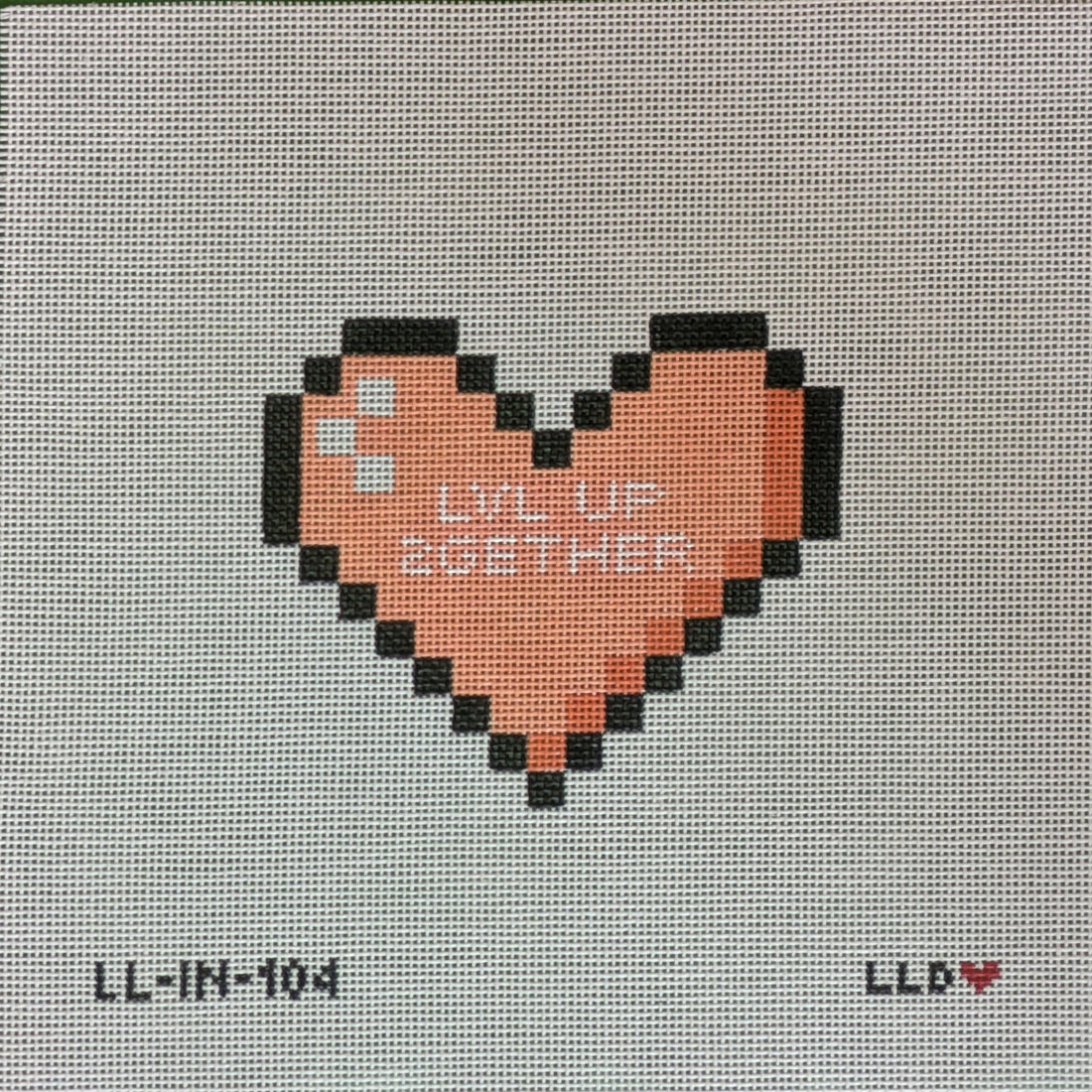 LL-IN-104 LVL Up 2Gether HeartLaura Love DesignsCanvasThe Red Thread Atelier