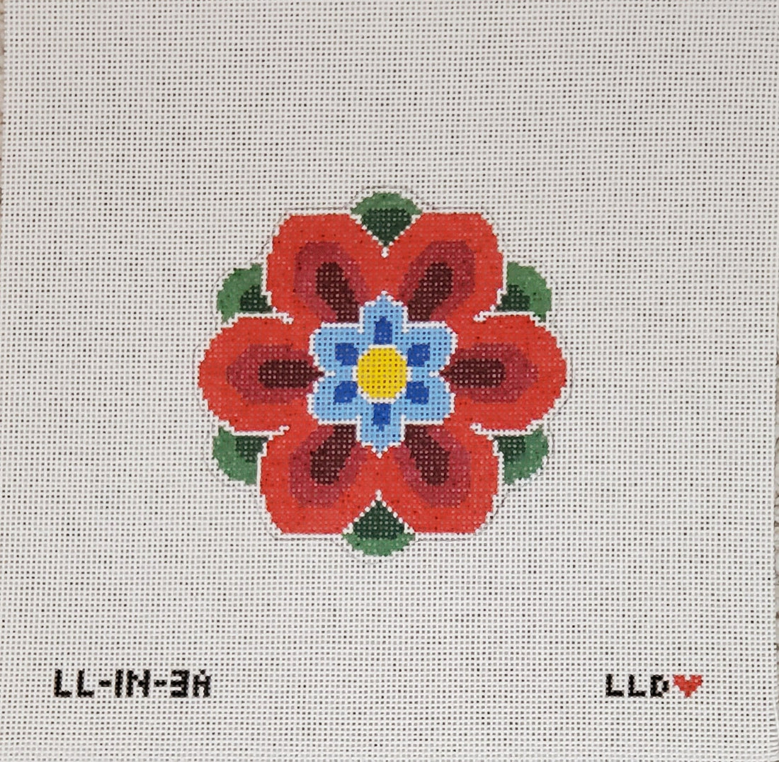 LL-IN-3A Geometric Flower Insert Red/BlueLaura Love DesignsCanvasThe Red Thread Atelier