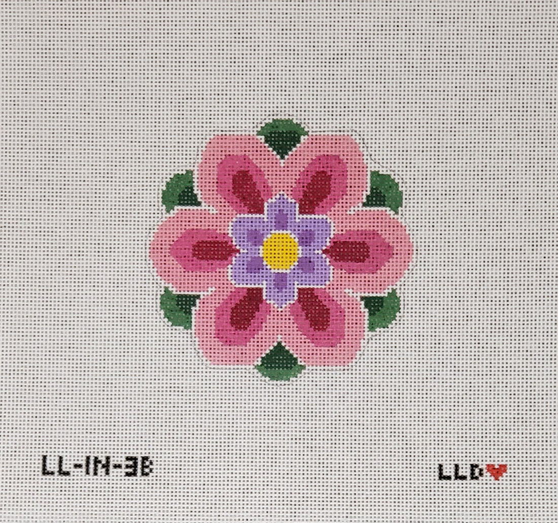LL-IN-3B Geometric Flower Insert PinkLaura Love DesignsCanvasThe Red Thread Atelier