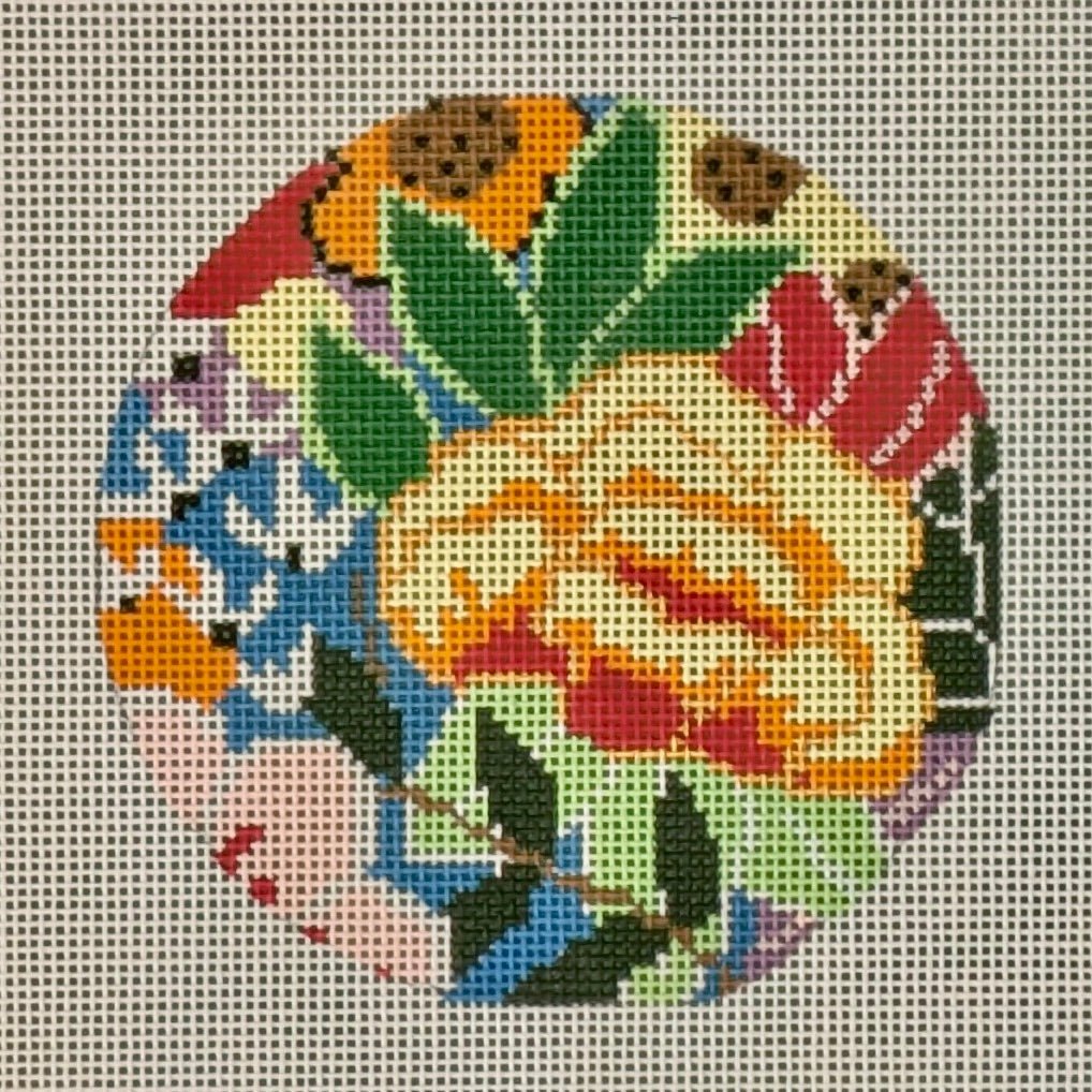 LL-IN-5 Rainbow Floral Round InsertLaura Love DesignsCanvasThe Red Thread Atelier