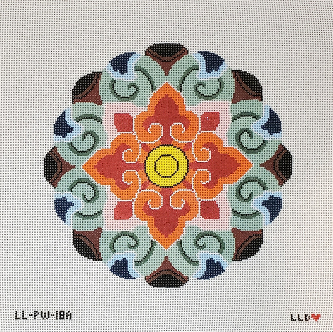 LL-PW-18A Chinese Knot BrightsLaura Love DesignsCanvasThe Red Thread Atelier
