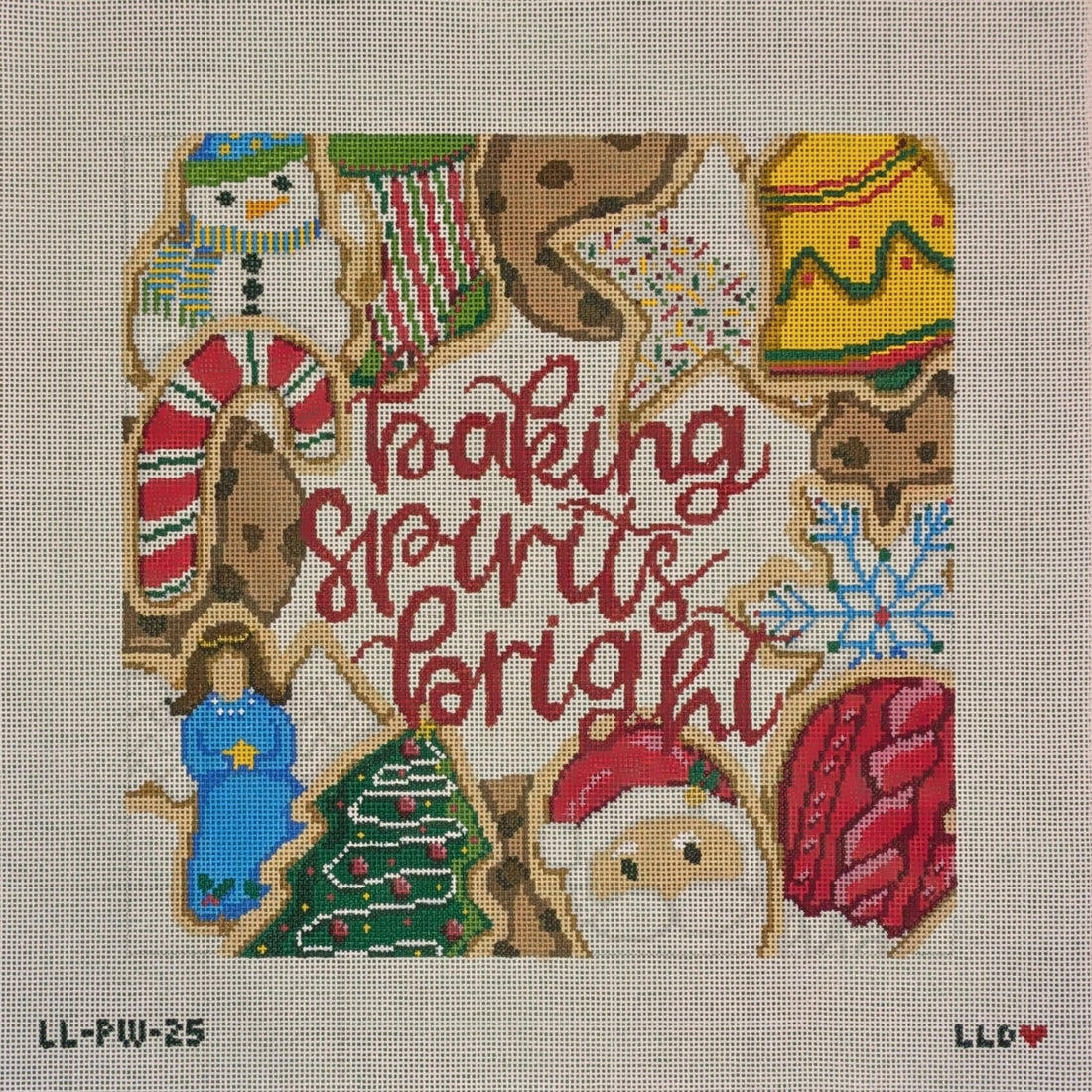 LL-PW-25 Baking Spirits Bright Pillow 13Laura Love DesignsCanvasThe Red Thread Atelier