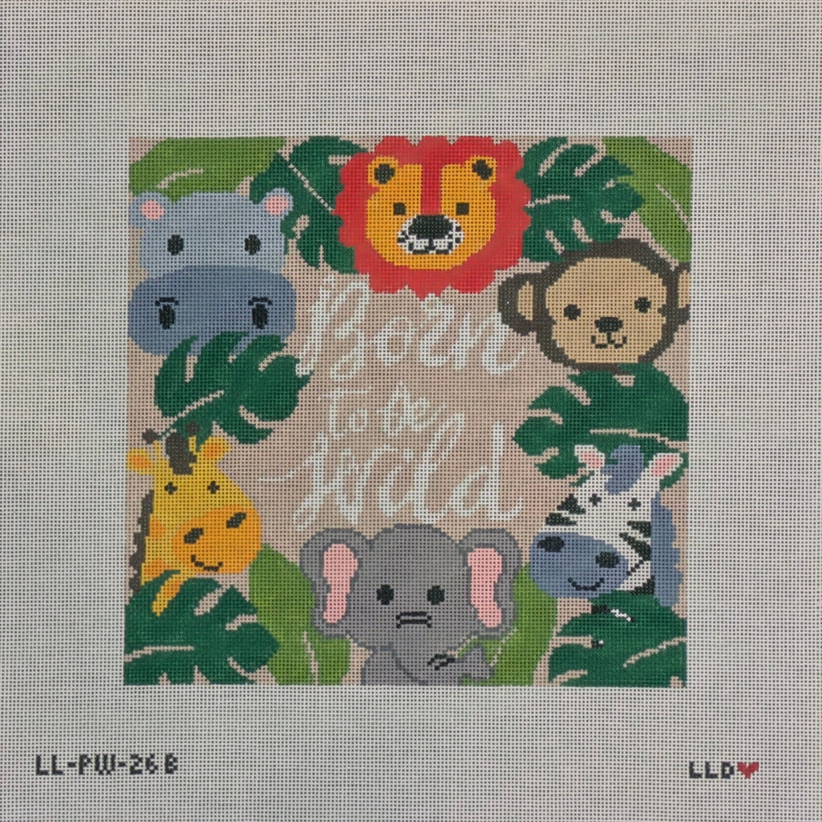 LL-PW-26b Born to be Wild Pillow 18Laura Love DesignsCanvasThe Red Thread Atelier
