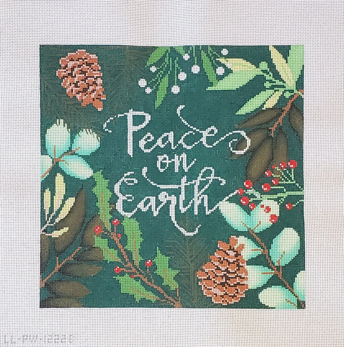 LL-PW-5b Botanical Green Peace on EarthLaura Love DesignsCanvasThe Red Thread Atelier