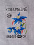 Columbine Seed Packet needlepoint canvas by Laura Love Designs