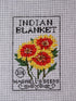 Indian Blanket Seed Packet needlepoint canvas by Laura Love Designs