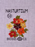 Nasturtium Seed Packet needlepoint canvas by Laura Love Designs