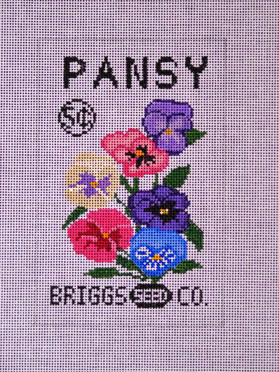 LL-S-11 Pansy Seed PacketLaura Love DesignsCanvasThe Red Thread Atelier