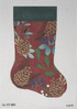 LL-ST-02C Red Stocking with PineconesLaura Love DesignsCanvasThe Red Thread Atelier