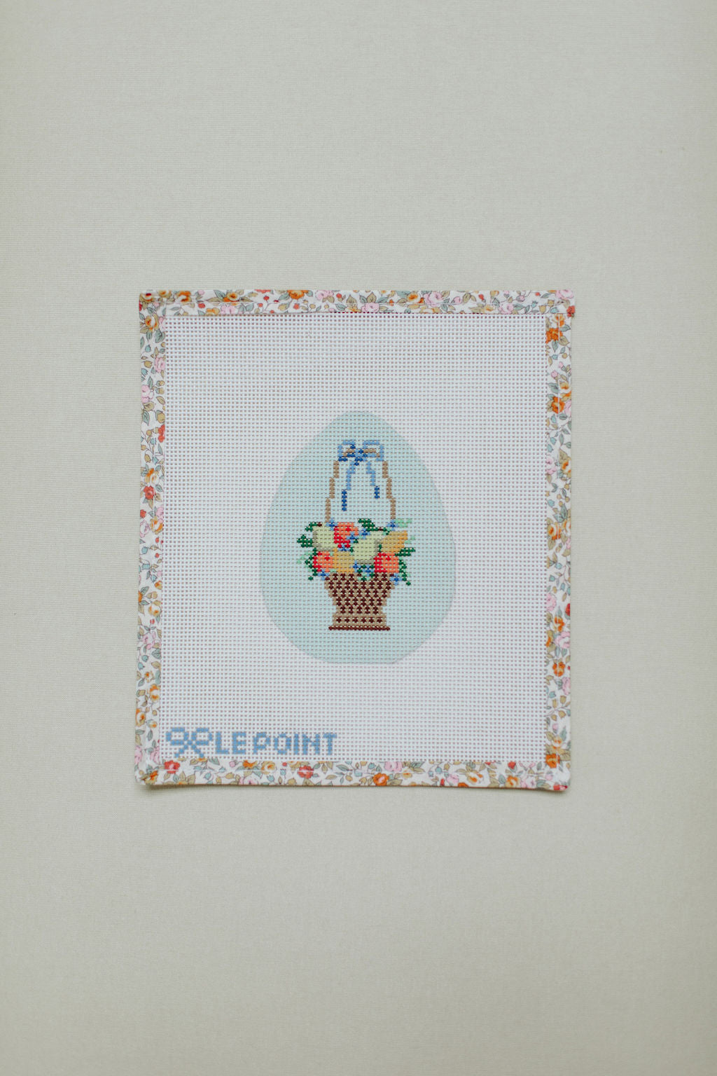 Fruit Basket Egg needlepoint canvas