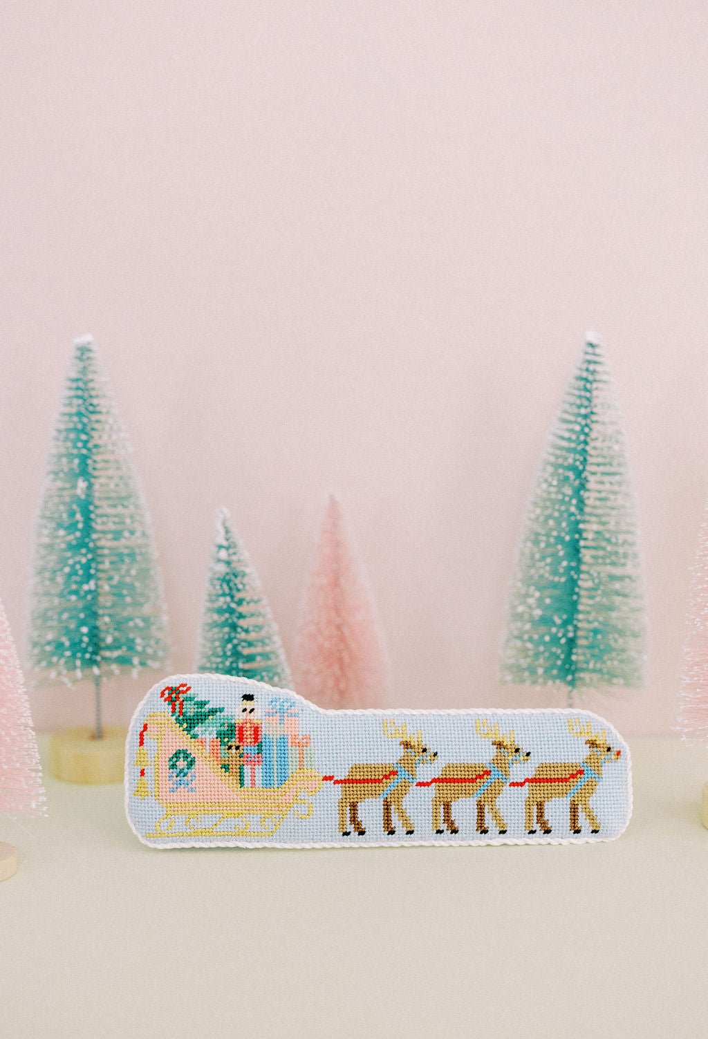 Christmas Village SleighLe PointCanvasThe Red Thread Atelier