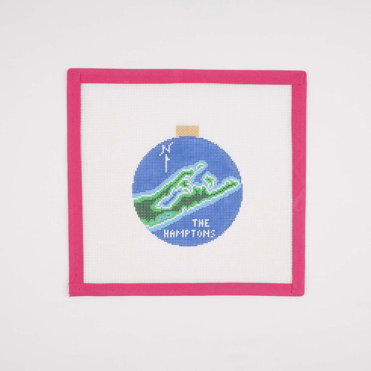 Hamptons Map OrnamentAnn KayeCanvasThe Red Thread Atelier