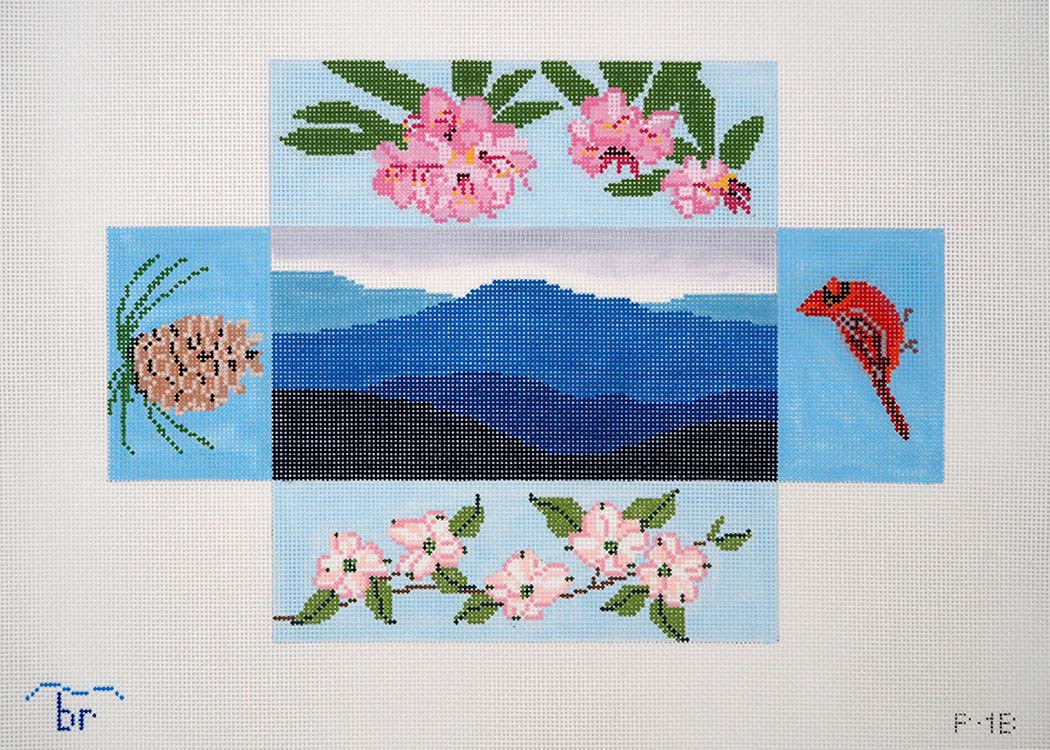 Blue Ridge Brick Cover needlepoint canvas