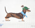 Dackel dachshund needlepoint canvas on 13 mesh