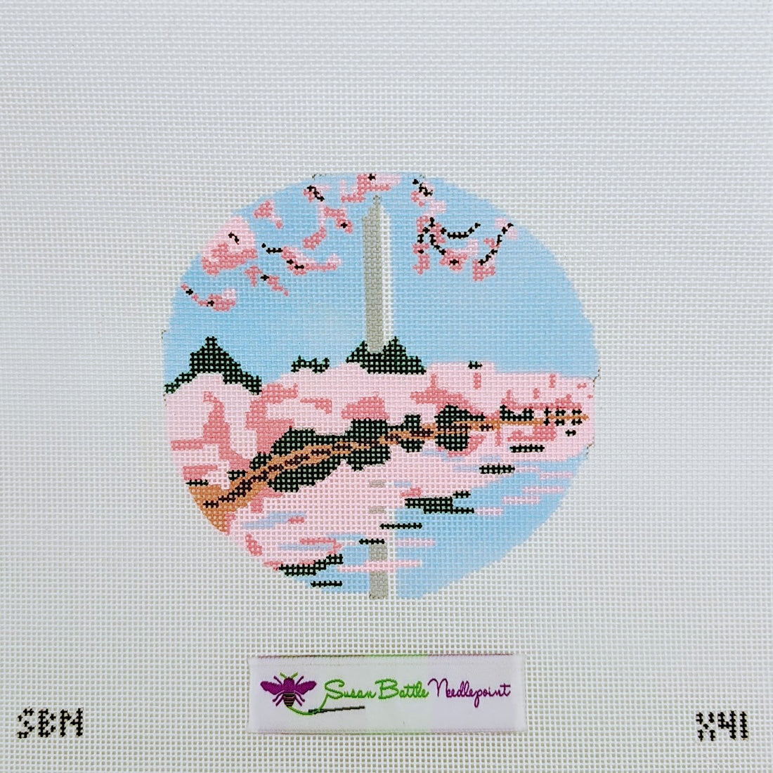 X41 Washington Monument with Cherry Blossoms Ornament