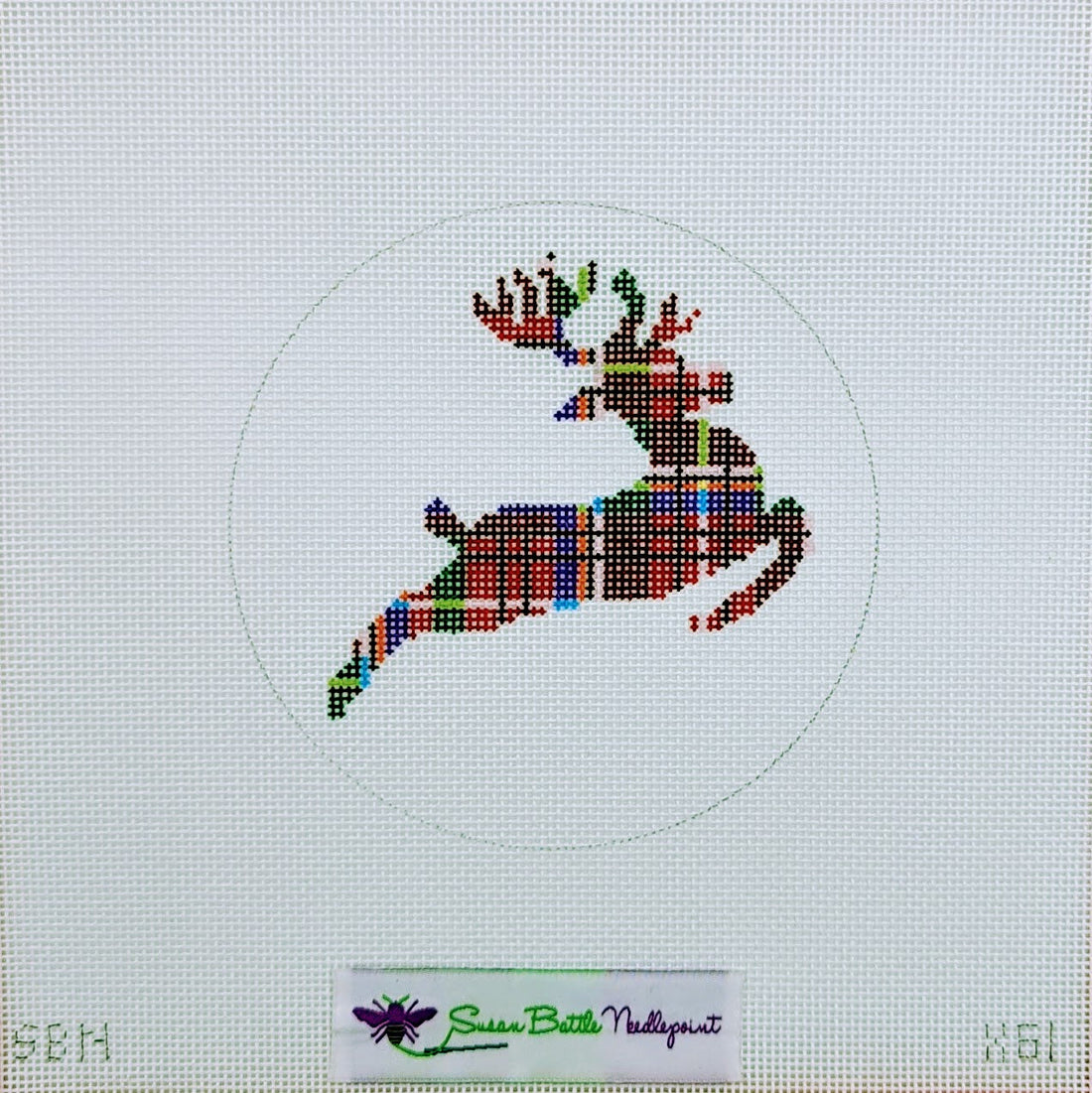 X61 Plaid reindeer ornament