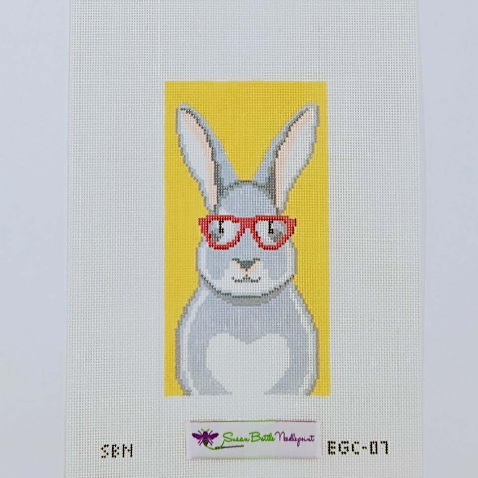 EGC07 Bunny w. Glasses Eye Glass Case