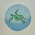Sea Turtle Round needlepoint canvas