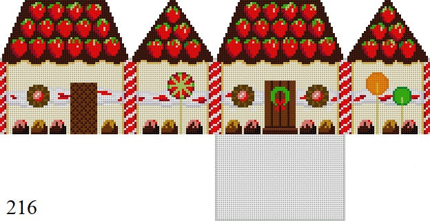 SR0216-18 Strawberries and Truffles, 3D Gingerbread House - 18 mesh