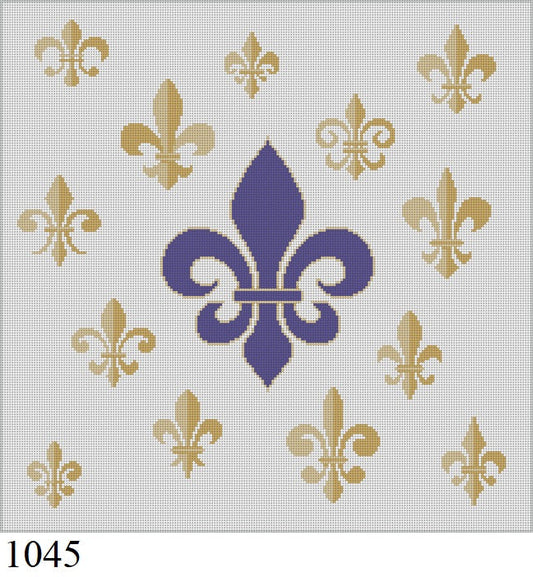 SR1045 Fleur de Lis Collage - 18 mesh