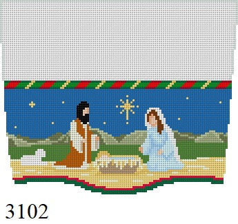 SR3102 Stocking Cuff, Nativity