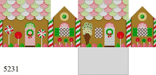 SR5231-18 Pink, Green, White Neccos, 3D Gingerbread House - 18 mesh