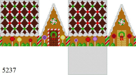 SR5237-18 Chocolate Trellis A-Frame, 3D Gingerbread House - 18 mesh