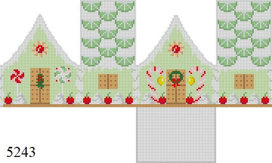 SR5243-18 Key Lime and Cherries, 3D Gingerbread House - 18 mesh