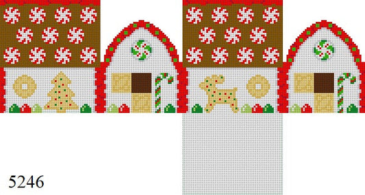 SR5246-18 Peppermints and Spice Cookies, 3D Gingerbread House - 18 mesh