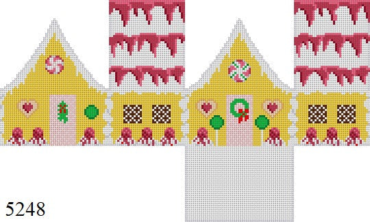 SR5248-18 Raspberry Drizzle Sponge Cake, 3D Gingerbread House - 18 mesh