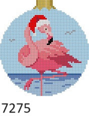 SR7275 Santa Flamingo, 3.25" Round