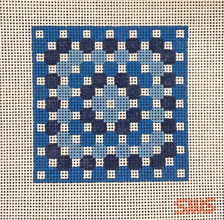 SWS-0015 Navy Crochet Square