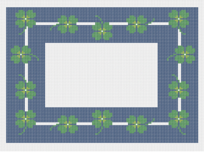 4x6 Shamrock Picture Frame needlepoint canvas by Ann Kaye Studio