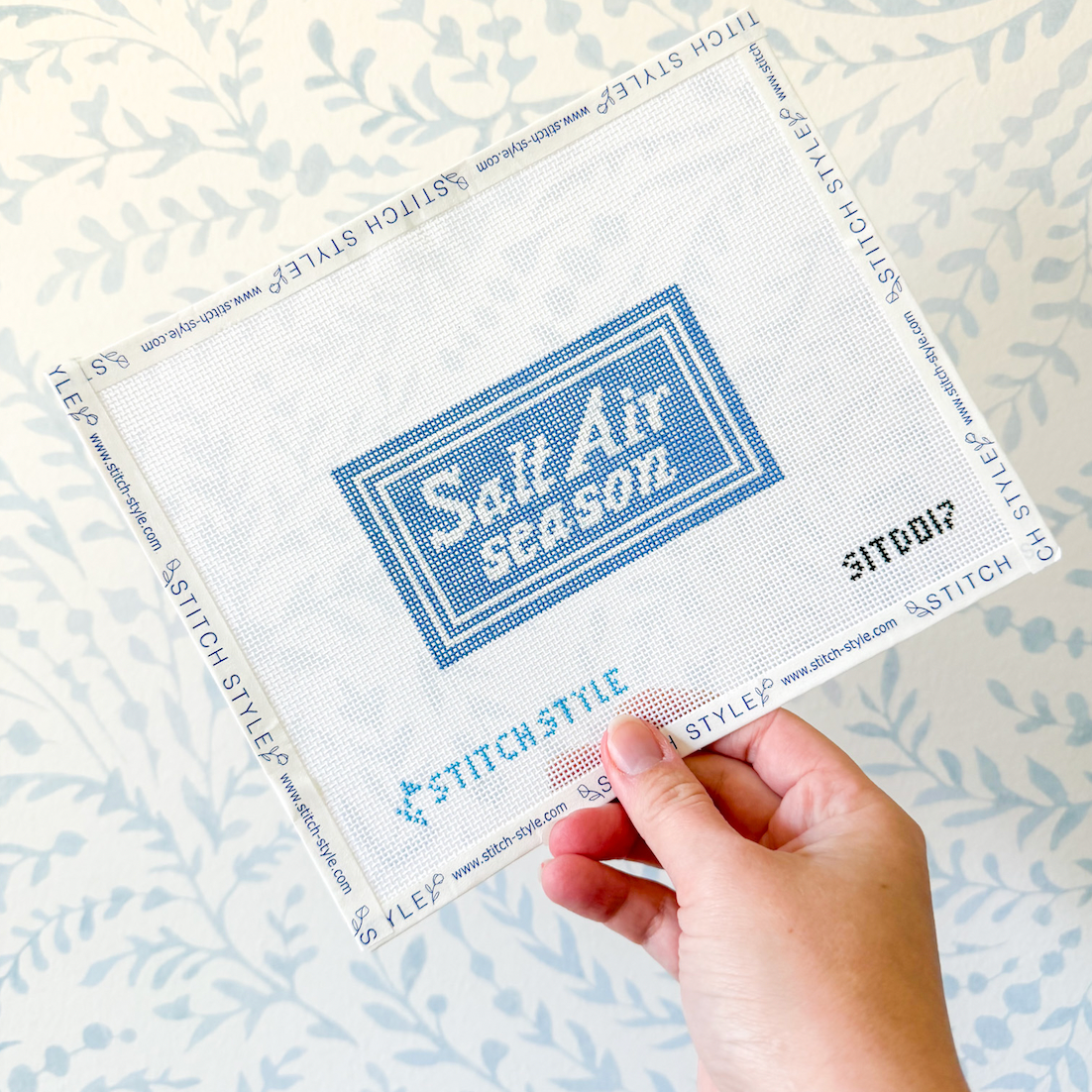 Salt Air Season needlepoint canvas by Stitches in the District