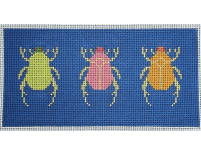 KKSG60 (Scarabs on Navy - 18 mesh 6 x 3 )Kristine KingstonCanvasThe Red Thread Atelier