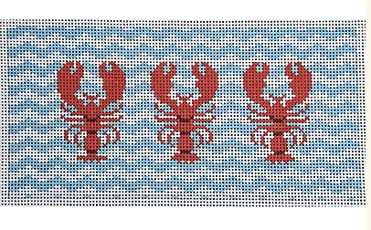KKSG58 (Lobster on Waves - 18 mesh 6 x 3 )Kristine KingstonCanvasThe Red Thread Atelier