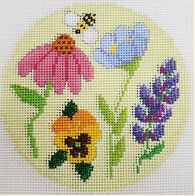 KKO265 (Flowers on Pale Green)Kristine KingstonCanvasThe Red Thread Atelier