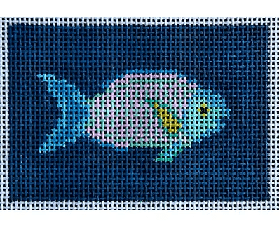 KKINS19 (Parrot Fish on Navy-18 Mesh)Kristine KingstonCanvasThe Red Thread Atelier